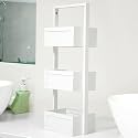 Anko 3 Tier Panelled Floor Caddy| Multi-Drawer Bathroom & Livingroom Organizer, Storage Shelf/Rack, Bedroom Furniture, Office/Home Decoration| Shelf| 70cm (H) X 30cm (W) X 20cm (D) | 6KG Capacity