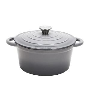 anko 4-litres casserole cast iron casserole for cooking  non-stick casserole with lidinduction gas ceramic amp halogen cooktops  enamel coated interior corrosion resistant  heat retention