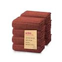 Anko Australia 100% Cotton 700 GSM | Super-Soft, Absorbent, Quick-Drying, Rust Ribbed face Towel Set of 8 | 33 x 33 cm | Travel, Gym, Spa, Salon Towel