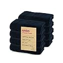 Anko Australia 100% Cotton 700 GSM | Navy Blue Face Towel Set of 8 | 33 x 33 cm | Ultra Soft & Plush, Ultra Absorbent, Quick Dry, Fade-Resistant Face Towels | Travel, Gym, Spa, Salon Towel