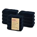 Anko Australia 100% Cotton 700 GSM | Navy Blue Face Towel Set of 12 | 33 x 33 cm | Ultra Soft &amp; Plush, Ultra Absorbent, Quick Dry, Fade-Resistant Face Towels | Travel, Gym, Spa, Salon Towel