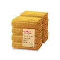 Anko Australia 100% Cotton 700 GSM | Super-Soft, Absorbent, Quick-Drying, Mustard Ribbed Face Towel Set of 8 | 33 x 33 cm | Travel, Gym, Spa, Salon Towel