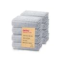 Anko Australia 100% Cotton 700 GSM | Super-Soft, Absorbent, Quick-Drying, Silver Ribbed Face Towel Set of 8 | 33 x 33 cm | Travel, Gym, Spa, Salon Towel