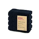 Anko Australia 100% Cotton 700 GSM | Super-Soft, Absorbent, Quick-Drying, Navy Blue Face Towel Set of 4 | 33 x 33 cm | Travel, Gym, Spa, Salon Towel