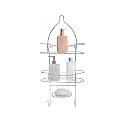 Anko Chrome Plated Bathroom Organizer Hanging Organizer | 3-Layer Bathroom Shelf | Rust-Proof Hanging Shower Caddy | Shampoo &amp; Soap Holder For Bathroom | Bathroom Rack | Silver | 24 Inches (H)
