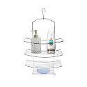 Anko Chrome Plated Bathroom Organizer Hanging Organizer | 4-Layer Bathroom Shelf | Rust-Proof Hanging Shower Caddy | Shampoo &amp; Soap Holder For Bathroom | Bathroom Rack | Silver | 19 Inches (H)