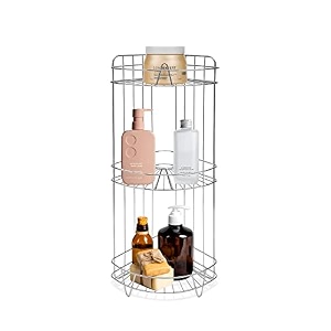 anko iron shower caddies  3 layer bathroom shelf  iron shelf bathroom rack  soap holder for bathroom  bathroom accessories  rust proof corner caddy  bathroom organiser  silver