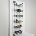 Anko Over The Door Basket Organiser 6-Tier Plastic Basket Hanging Storage Unit Door Shelf For Kitchen, Bathroom, Wardrobe 6 -Tier Mesh Basket Hanging Shelves Storage Unit Over Door Pantry