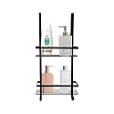 Anko Powder Coated Iron Bathroom Organizer with 2 Tier | Over-The-Door Bathroom Shelf | Rust-Proof Hanging Shower Caddy | Shampoo &amp; Soap Holder | Black | 67.5 Cm (H) x 28.5 Cm (W) x 20 Cm (D) (1 Pc)