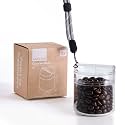 ANKOMN QuarterSeal X7 Airtight Coffee Canister – Single Dose Coffee Bean Storage Travel Coffee Container for Backpacking or Camping - On-the-Go Coffee Accessories (1, Crystal Clear, 1 Compartment)