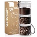 ANKOMN QuarterSeal X7 Airtight Modular Coffee Canister – Single Dose Coffee Bean Storage &amp; Travel Coffee Container - with UV-Protection for Backpacking or Camping - On-the-Go Coffee Accessories
