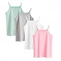 Anktry 2-8 Years Little Girls Soft Camisole Undershirts 4 Pack Kids Comfort Breathable Tank Tops
