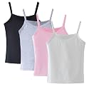 Anktry 2-8 Years Little Girls Soft Camisole Undershirts 4 Pack Kids Comfort Breathable Tank Tops