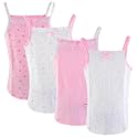 Anktry 2-8 Years Little Girls Soft Camisole Undershirts 4 Pack Kids Comfort Breathable Tank Tops