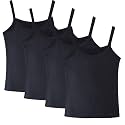 Anktry 2-8 Years Little Girls Soft Camisole Undershirts 4 Pack Kids Comfort Breathable Tank Tops