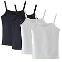 Anktry 2-8 Years Little Girls Soft Camisole Undershirts 4 Pack Kids Comfort Breathable Tank Tops