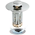 Anlige Bathroom Sink Drain Strainer, 3 in 1 Pop Up Bathroom Sink Stopper