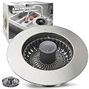 Anlige Kitchen Sink Drain Strainer,3in1 Pop Up Kitchen Sink Stopper, Chrome