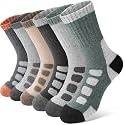 Anlisim Kids Merino Wool Hiking Socks for Boys Girls Toddlers, 6 Pairs