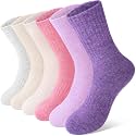 Anlisim Kids Merino Wool Hiking Socks for Boys Girls Toddlers, 6 Pairs