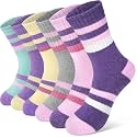 Anlisim Kids Merino Wool Hiking Socks for Boys Girls Toddlers, 6 Pairs