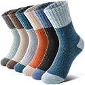 Anlisim Kids Merino Wool Hiking Socks for Boys Girls Toddlers, 6 Pairs
