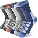 Anlisim Kids Merino Wool Hiking Socks for Boys Girls Toddlers, 6 Pairs