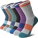 Anlisim Kids Merino Wool Hiking Socks for Boys Girls Toddlers, 6 Pairs