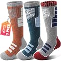 Anlisim Kids Merino Wool Ski Socks, 3 Pairs Girls Boys Thermal Winter Socks