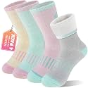 Anlisim Merino Wool Hiking Socks for Kids Teens, Full Cushioning, 4 Pairs