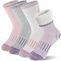 Anlisim Merino Wool Hiking Socks for Kids Teens, Full Cushioning, 4 Pairs