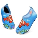 ANLUKE Kids Water Shoes Quick-Dry Barefoot Aqua Socks for Beach &amp; Swim
