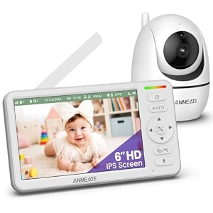 anmeate video baby monitor with digital camera digital 24ghz wireless video monitor with temperature monitor 960ft transmission range 2-way talk night vision high capacity battery