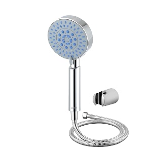 premium multipurpose hand spray hand shower set chrome finish with 15mtr ss shower tube and wall hook ax-hs03