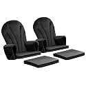 ANMINY Glider Rocker Cushions 5PCS, 29.5" Tall Back, 3.5" Thick Seat, Black