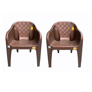 anmol divine safari set of 2 brown fully comfort chair plastic outdoor chair brown pre-assembled