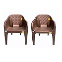 ANMOL Divine Safari Set of 2 Brown Fully Comfort Chair Plastic Outdoor Chair (Brown, Pre-Assembled)