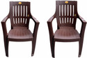Anmol FEROZ 8001 SET OF 2 BROWN FULLY COMFORT Plastic Outdoor Chair