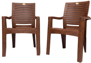 anmol moulded fortuner high back chair with heavy structure build chair for home garden office outdoor brown set of 2 plastic outdoor chair 3 years warranty weight bearing capacity 200 kgs plastic outdoor chair plastic outdoor chair