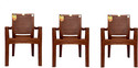 Anmol Moulded Jaguar High Back Chair Strong Structure Build Chair for Home, Garden, Office, Outdoor (Set of 3) Brown Plastic Outdoor Chair (BROWN) 3 Years Warranty Weight Bearing Capacity 200 kgs Plastic Outdoor Chair