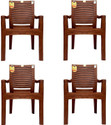 Anmol Moulded Jaguar High Back Chair Strong Structure Build Chair for Home, Garden, Office, Outdoor (Set of 4) Brown Plastic Outdoor Chair (BROWN) 3 Years Warranty Weight Bearing Capacity 200 kgs Plastic Outdoor Chair Plastic
