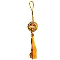 ANMOL Sai Baba Double Sided Hindu Religious Car Rearview Mirror Hanging (Yellow)
