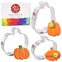 Ann Clark Pumpkin Cookie Cutter Set of 3, Made in USA