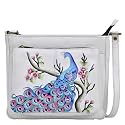 Anna by Anuschka Hand Painted Women’s Genuine Leather Medium Crossbody Handbag,