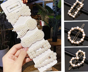 anna creations 8 pcs pearl hair clips for women rhinestone crystal letter hair pins for girls women golden crystal hair pin hair clip fancy jewellery lock pin hair accessories random hair clip multicolor