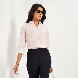 Annabelle by Pantaloons Women Striped Casual Purple