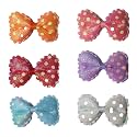 ANNACREATIONS 6 Piece Stylish Glitter Bow Hair Clips Polka Dot Hair Pin Hair Accessory For Kids and Girls