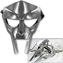 AnNafi® MF Doom Mask Roman Gladiator Helmet Face Mask, Medieval Armor Steel Costume 18g, Re-Enactment Steel Viking MASK Silver