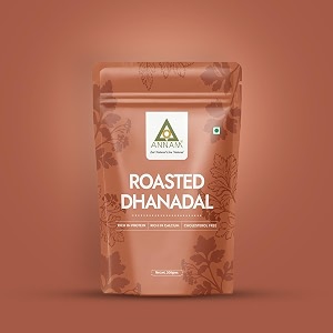 annam natural premium roasted dhana dal  salty coriander seeds  dhana dal  coriander split roasted seeds - 200gm