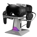 ANNAPRO CD1 Charging Dock for Steam Frame, Meta Quest 3S/Quest 3/Quest 2, Retractable Charging Cable to Charge VR Headset, RGB Charging Station Accessories Compatible with Elite Strap and Controllers